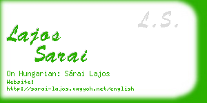 lajos sarai business card