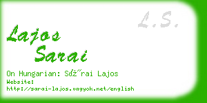 lajos sarai business card